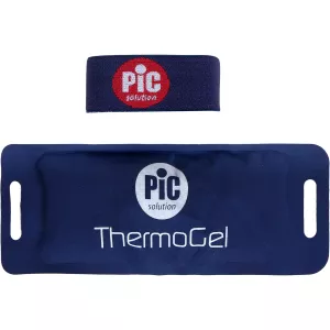 Reusable hot-cold pad with strap