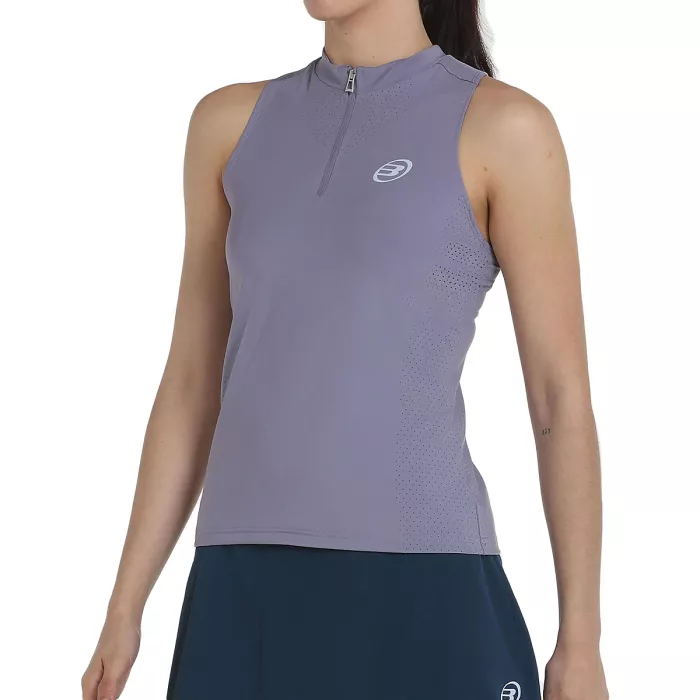 Debardeur BULLPADEL femme pure color 1/4 zip ourol