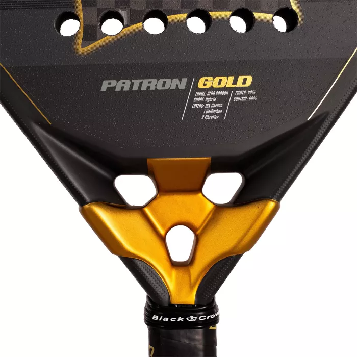 BLACK CROWN patron gold padel racket