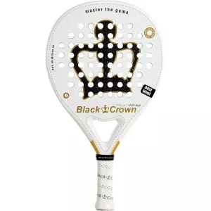 BLACK CROWN piton white padel racket