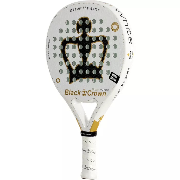 BLACK CROWN piton white padel racket