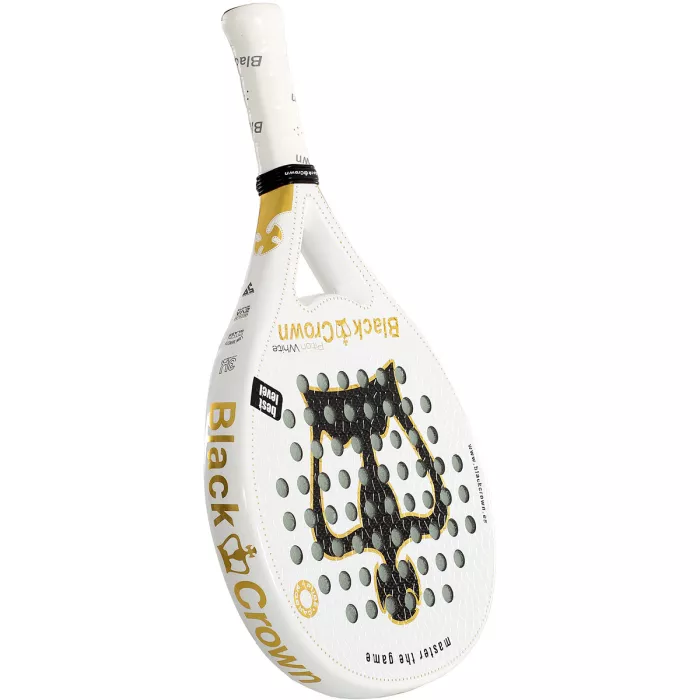 BLACK CROWN piton white padel racket