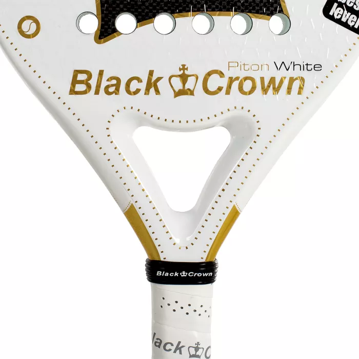BLACK CROWN piton white padel racket