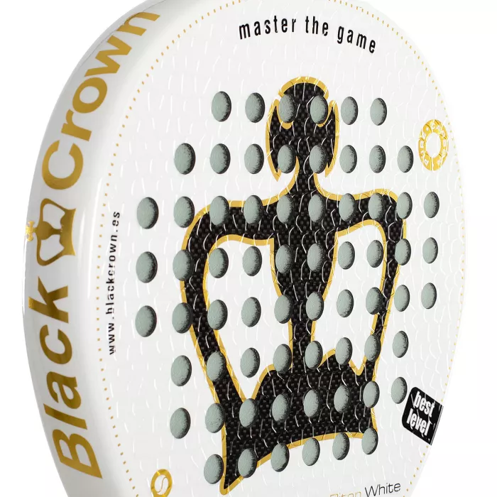 BLACK CROWN piton white padel racket