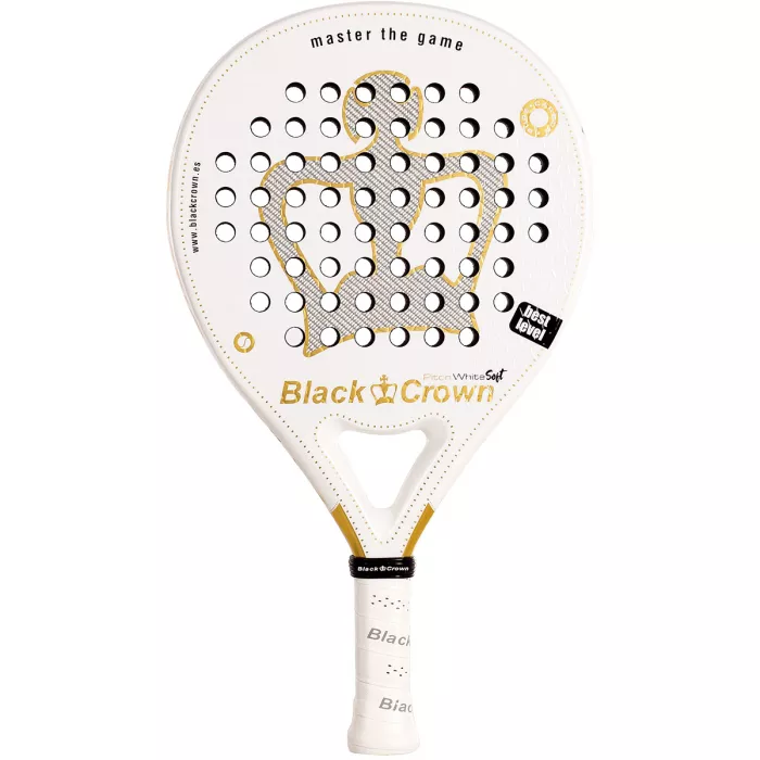 BLACK CROWN piton white soft padel racket