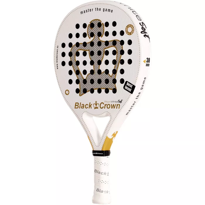 BLACK CROWN piton white soft padel racket