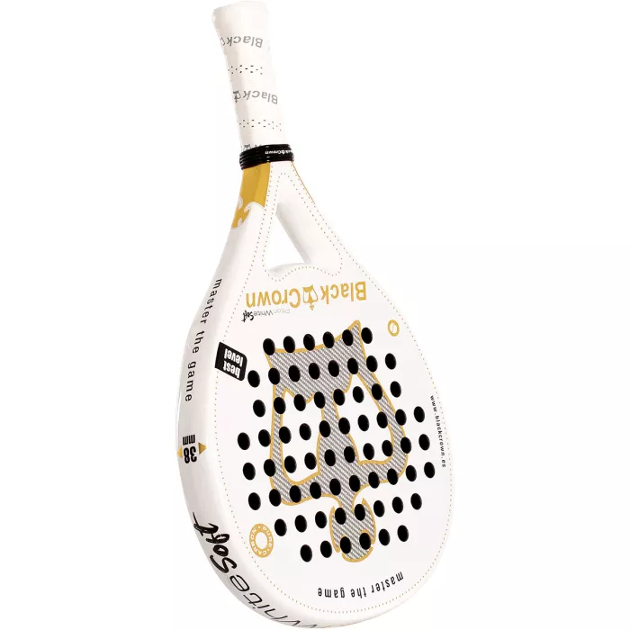 BLACK CROWN piton white soft padel racket
