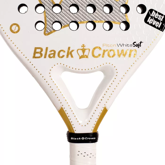 BLACK CROWN piton white soft padel racket