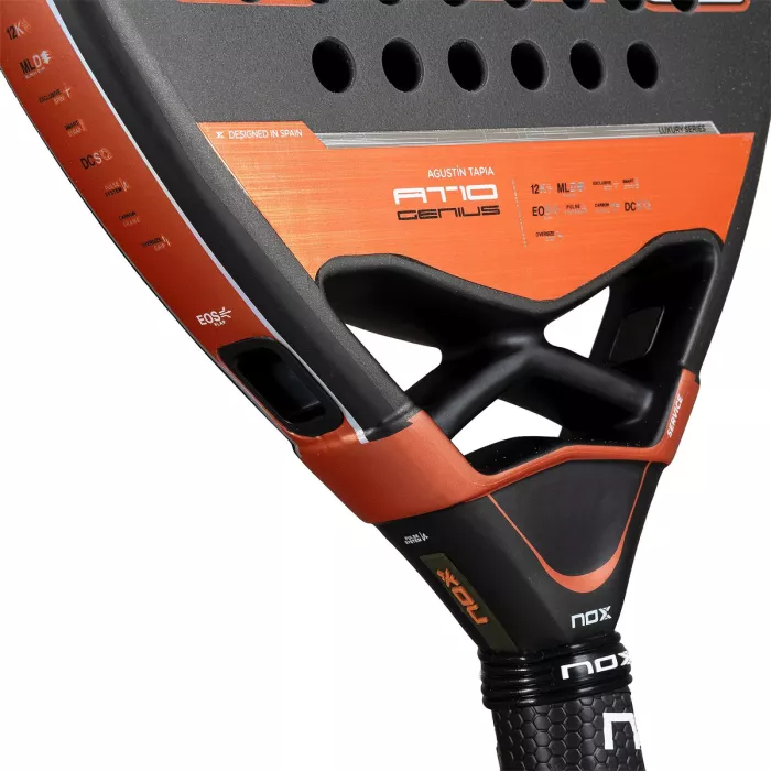 NOX at10 genius attack 12k padel racket by agustin tapia