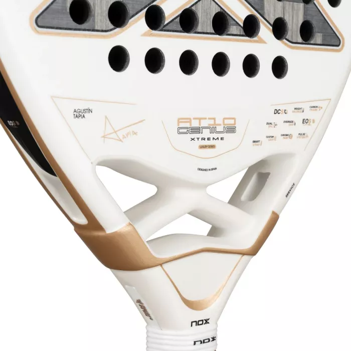 NOX at10 genius 12k alum xtreme padel racket by agustin tapia