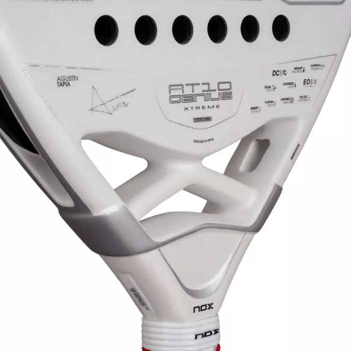 NOX at10 genius attack 12k alum xtreme padel racket by agustin tapia