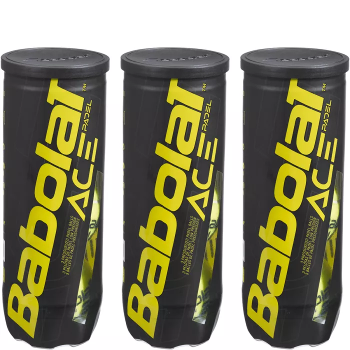 Tripack of 3 tubes of 3 BABOLAT ace padel balls