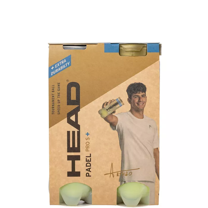 Pack of 2 tubes of 3 HEAD padel pro s+ balls