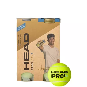 Pack of 2 tubes of 3 HEAD padel pro s+ balls