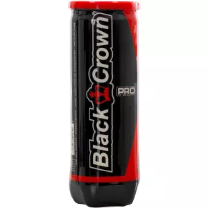 Tube of 3 BLACK CROWN pro padel balls