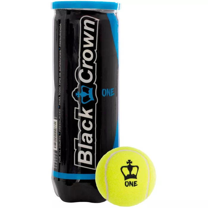 Box of 24 tubes of BLACK CROWN one padel balls