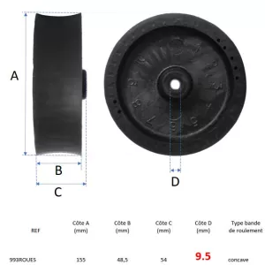 Pair of ejection wheels for TUTOR 4 plus player