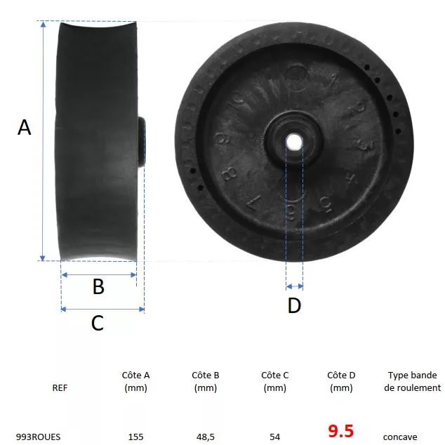 Pair of ejection wheels for TUTOR 4 plus player