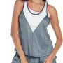 Women's LUCKY IN LOVE royal palm layer tank top