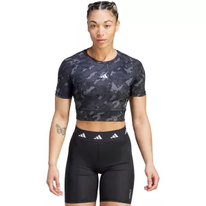 Women's ADIDAS print crop t-shirt