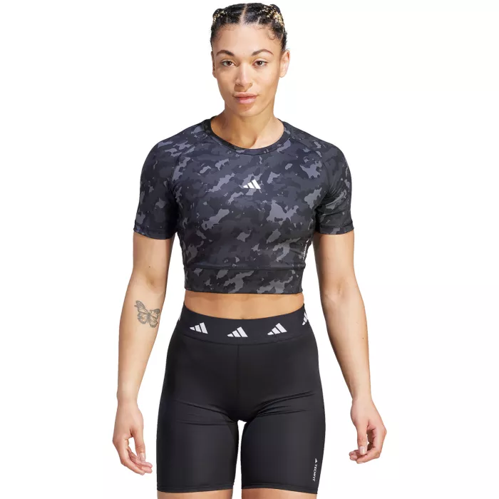 Women's ADIDAS print crop t-shirt