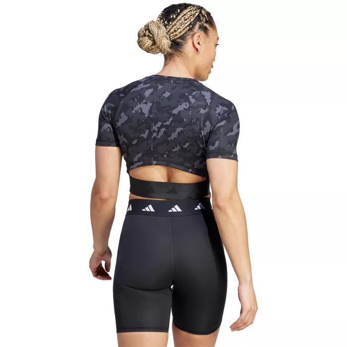 Women's ADIDAS print crop t-shirt