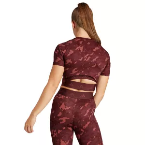 Women's ADIDAS print crop t-shirt