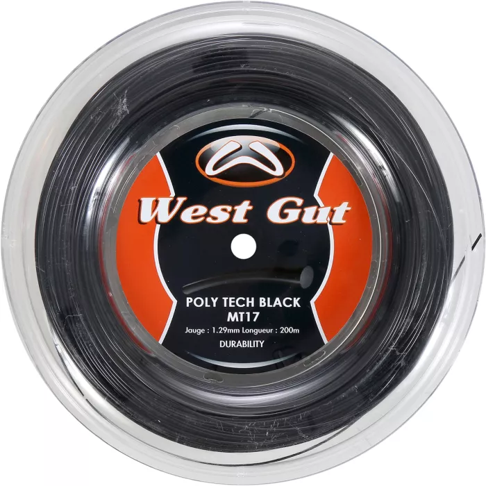 WEST GUT mt17 poly tech black tennis spool (spool - 200m)