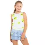 Junior girls LUCKY IN LOVE smiles for miles tie back novelties tank top