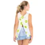 Junior girls LUCKY IN LOVE smiles for miles tie back novelties tank top