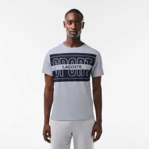 LACOSTE training core performance printed t-shirt