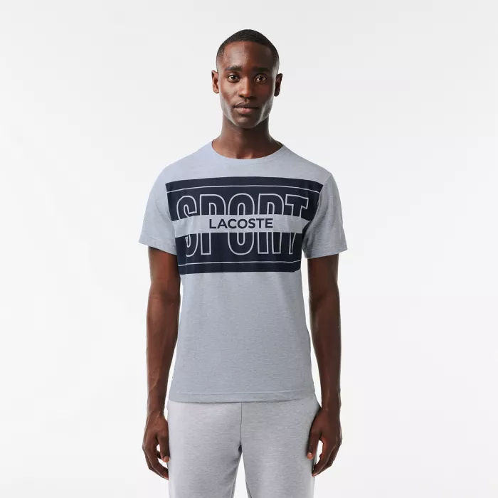 LACOSTE training core performance printed t-shirt