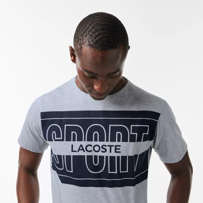 LACOSTE training core performance printed t-shirt