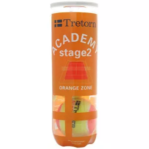 Tube of 3 TRETORN academy orange balls