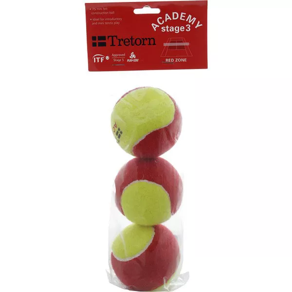 Pack of 3 TRETORN academy red balls