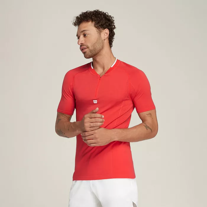 WILSON  seamless zip henley series 2.0 t-shirt