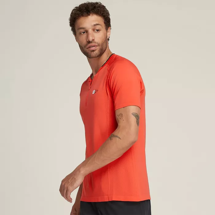 WILSON bela series seamless zip henley 2.0 t-shirt