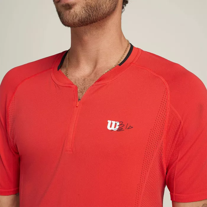 WILSON bela series seamless zip henley 2.0 t-shirt